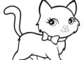 Easy Kitten Coloring Pages