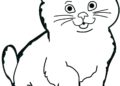 Easy Kitten Coloring Pages For Kids