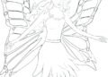 Fairy Coloring Pages Butterfly Angel