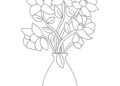 Flower Coloring Pages in A Vase
