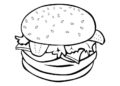 Food Coloring Pages of Burger
