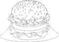 Food Coloring Pages of Burger For Kids