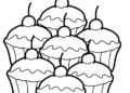 Food Coloring Pages of Cupcakes