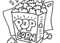 Food Coloring Pages of Pop Corn