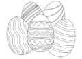 Happy Easter Coloring Pages of Eggs