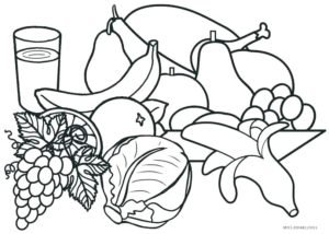 41 food coloring pages and how to introduce healthy food