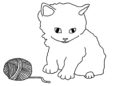 Kitten Coloring Pages Images