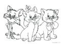 Kitten Coloring Pages in Group
