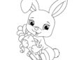 Little Bunny Coloring Pages with Carrot
