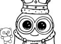 Minion Coloring Pages with Crown