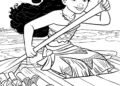 Moana Coloring Pages Images on Boat