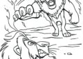 Mufasa Lion King Coloring Pages Fight