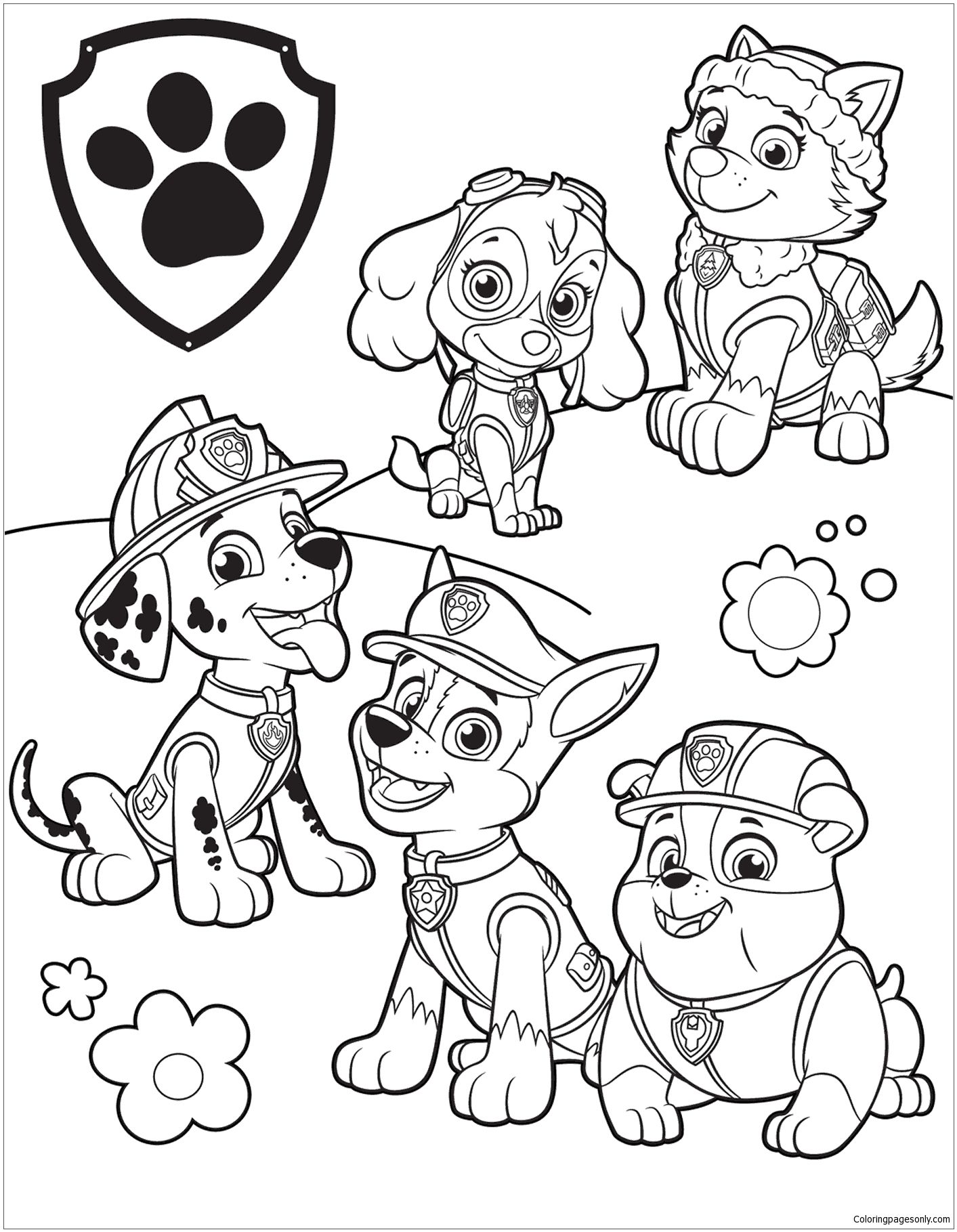 15 Best Paw Patrol Coloring Pages - Visual Arts Ideas