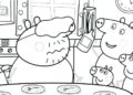 Peppa Pig Coloring Pages Family