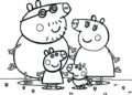 Peppa Pig Coloring Pages Family Images