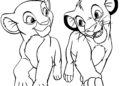 Simba Lion King Coloring Pages with Nala Images