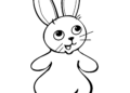 Simple Bunny Coloring Pages For Kids