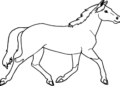 Simple Horse Coloring Pages