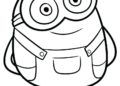 Simple Minion Coloring Pages Images