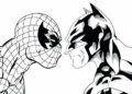 Spiderman VS Batman Coloring Pages