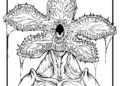 Stranger Things Coloring Pages The Demogorgon