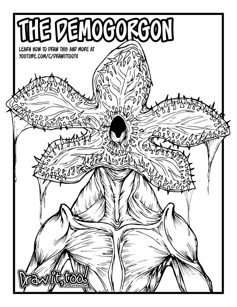 15 Stranger Things Coloring Pages For Kids Visual Arts Ideas