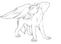 Wolf Coloring Pages with Wings