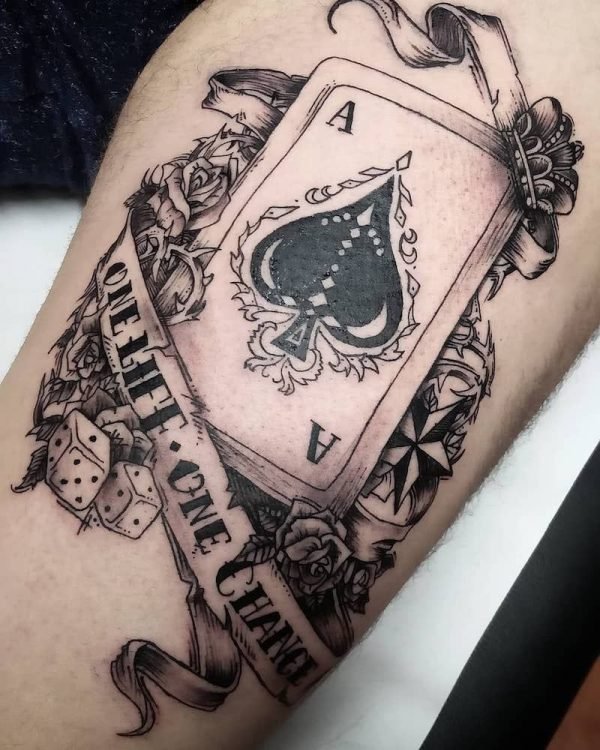 ace of spades card tattoo pics for white gilrs