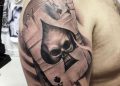 Ace of Spades Tattoo Skull on Upper Hand
