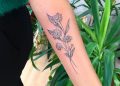 Aster Flower Tattoo Design on Hand