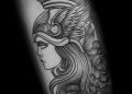 Athena Tattoo Design on Hand
