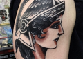 Athena Tattoo Design on Hand For Girl