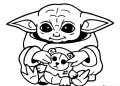 Baby Yoda Coloring Page For Kids