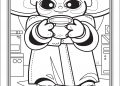 Baby Yoda Coloring Page Images