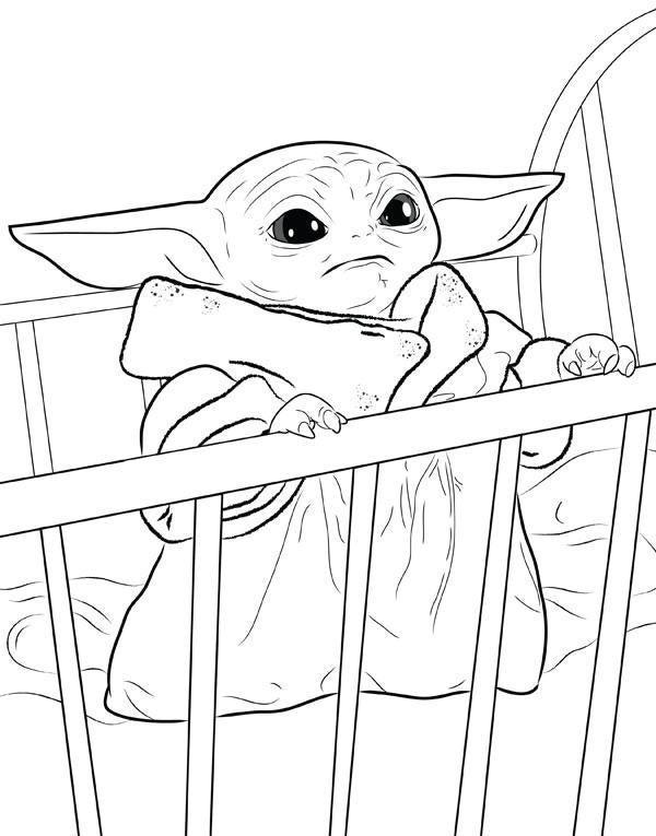 Baby Yoda Coloring Pages For Kids - Visual Arts Ideas