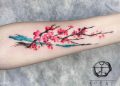 Beautiful Cherry Blossom Tattoo Ideas on Arm
