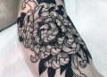 Black Chrysanthemum Tattoo Design Ideas
