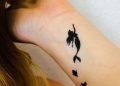 Black Little Mermaid Tattoo Ideas on Wrist