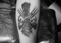 Black Wolverine Tattoo Claws on Arm