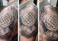 Celtic Knot Tattoo Armor on Upper Hand and Shoulder