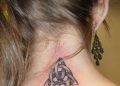 Celtic Knot Tattoo Design on Neck For Girl