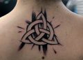 Celtic Knot Tattoo Design on Upper Back