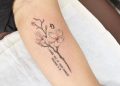Cherry Blossom Tattoo Ideas with Love Quotes
