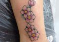 Cherry Blossom Tattoo on Leg