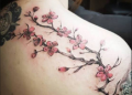 Cherry Blossom Tattoo on Shoulder