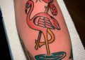 Cool Flamingo Tattoo Design