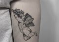 Cupid Tattoo Design on Upper Hand