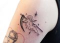 Cupid Tattoo Image on Upper Hand