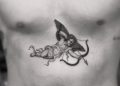 Cupid Tattoo on Stomach