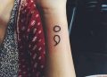 Cute Semicolon Tattoo Ideas on Hand